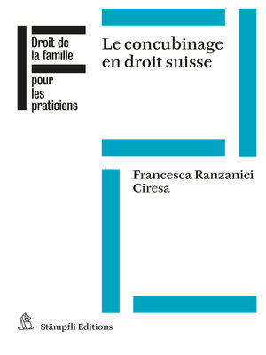 cover image of Le concubinage en droit suisse